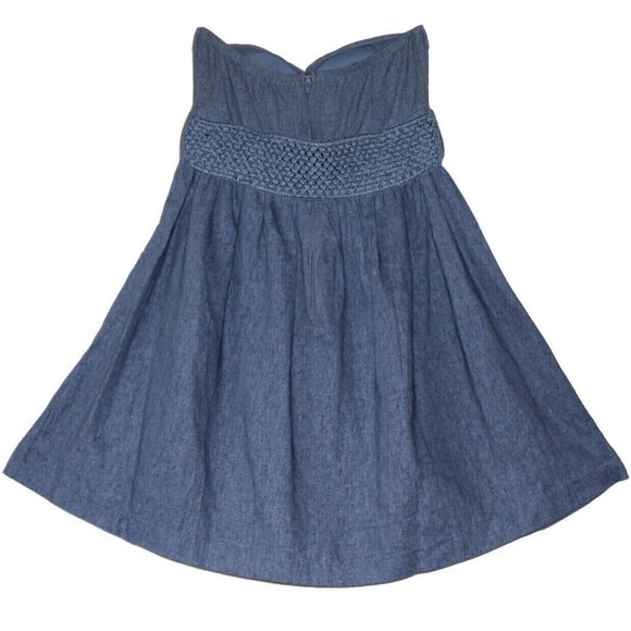 Strapless Linen Belted Sundress by BODY CENTRAL - Picture 5 of 12